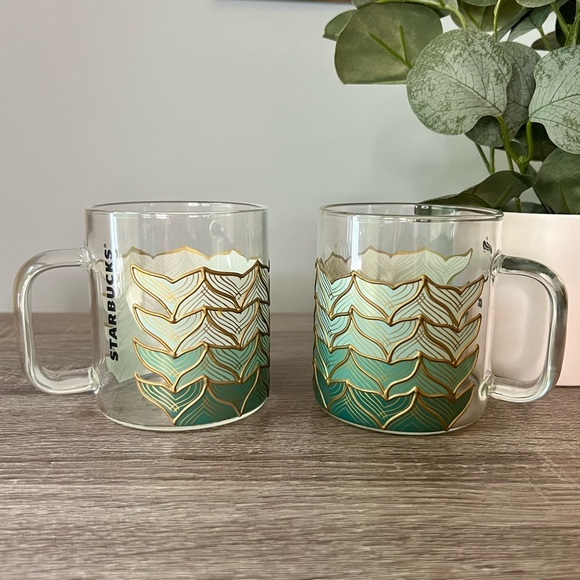 Starbucks Other - Starbucks • Set of 2 Limited Edition 50th Anniversary Siren Tail Mugs 12oz
